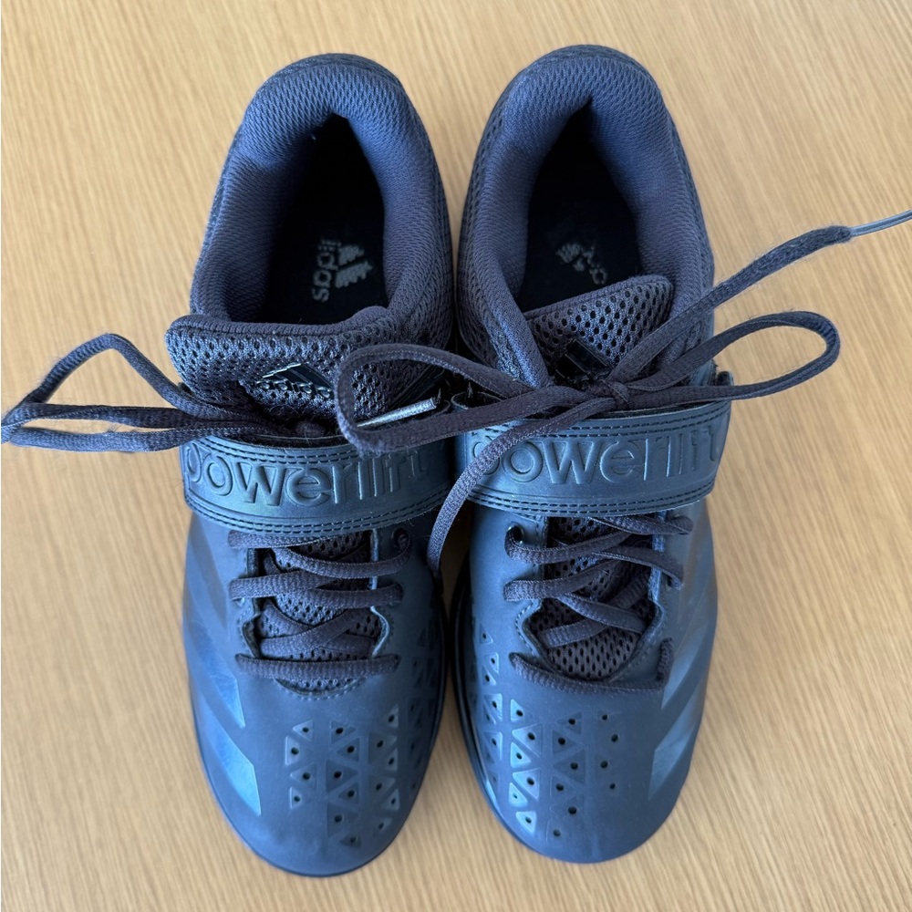 Women’s Black Leather Adidas Powerlift 3.1 Squat Shoes Like New